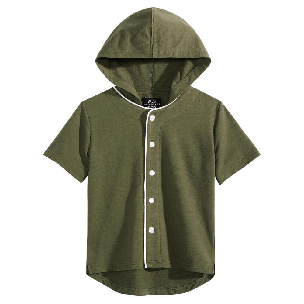 Jaywalker Big Kid Boys Hooded Baseball Jersey Size XL